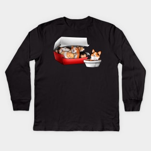 Corgi Nuggets Kids Long Sleeve T-Shirt